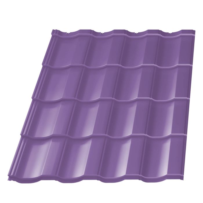 Metal tile Hercules RAL4005 Lilac 0.45mm