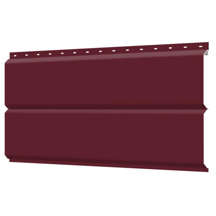 Metal siding EURO-BEAM under the timber RAL3005 Red Wine