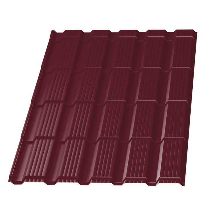 Metal tile Kronos RAL3005 Red Wine w.1.17 thickness 0.50mm GOST